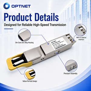 Module émetteur-récepteur optique OSFP 400G SR4 haute vitesse 400 Gbit/s MPO12 MMF 850 nm 100 m pour centre de données - Product Image 3