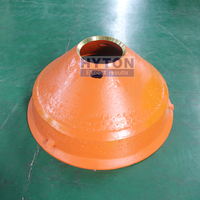 HT-N55208140/1050130813 Revêtement de bol en acier au manganèse Mn18 avec insert en carbure pour concasseur à cône HP200 HP350E, pièces d'usure
