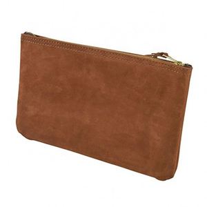 Brown Top-Grain Cowhide Genuine <b>Leather</b> Zippered <b>Tool</b> Pouch Bag Multi Purpose Storage Bag - Product Image 2