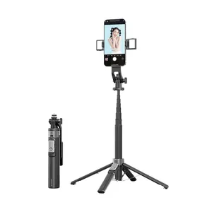 360 rotasyon uzatma telefon standı uzaktan Selfie sopa üçlü standı kablosuz katlanabilir Selfie sopa Tripod ile bluetooth