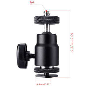 Phụ Kiện máy ảnh phổ Mini Tripod núi Adapter <span class=keywords><strong>Head</strong></span> 360 độ xoay xoay 1/4 "Hot Giày bóng <span class=keywords><strong>Head</strong></span> Mount - Product Image 3