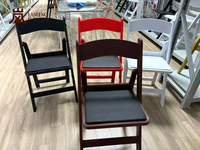Chaise de banquet pliable empilable en résine, structure solide en PP, anti-rayures, mobilier pour événements et mariages, pour les distributeurs en gros