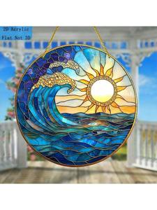 1PC Rise Over The Sea Artistic Window Catcher, 19,99 cm X, decoración de primavera, regalo del Día de San Valentín, hombres, Navidad, <span class=keywords><strong>Wom</strong></span> - Product Image 3