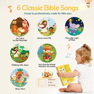 Livre interactif préscolaire avec <span class=keywords><strong>des</strong></span> chants et <span class=keywords><strong>des</strong></span> comptines pour l'apprentissage <span class=keywords><strong>des</strong></span> enfants - Boutons sonores en carton et en plastique - Product Image 4