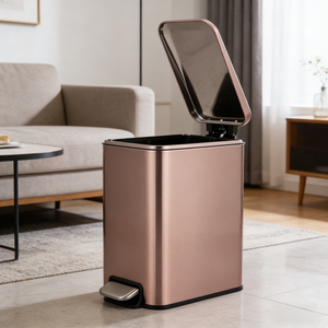 Poubelle rectangulaire en acier inoxydable de 5 L, poubelle sanitaire pour la cuisine - Product Image 5