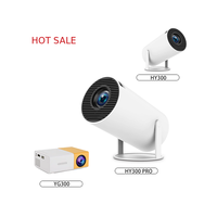 Mini projecteur intelligent à courte focale HY300 Pro, Android 11, 2 Go de RAM, 16 Go de ROM, 160 lumens ANSI, prise en charge 4K, mise au point manuelle, home cinéma