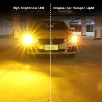 Ampoules LED pour phares de motos, feux de croisement et de route, couleur ambre, 1156, 1157, 12V/24V, 2 pièces