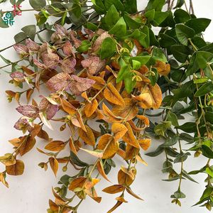 Feuille Artificielle Hua Ding Money Leaf, Tige Unique 30cm-100cm, Décoration Extérieure Mariage, Fleur en Soie - Product Image 3