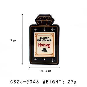 YIYI con letras cuadrado perfume garra clip accesorios para el cabello negro rhinestone acetato garra clip para mujeres personalizado al por mayor - Product Image 2