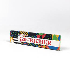 Papel de fumar de marca de combustión lenta, delgado, de cáñamo orgánico, tamaño King, diseño personalizado para tabaco - Product Image 3