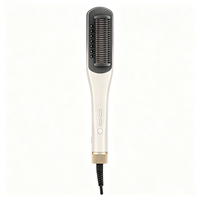 Brosse à cheveux chauffante à vapeur avec peigne démêlant et contrôle de la température pour le coiffage des cheveux