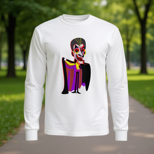 Camiseta de manga larga AMDETOX con diseño de dibujos animados de vampiros para uso informal - Product Image 3