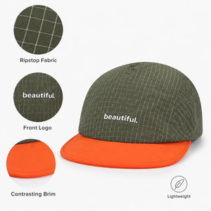 Gorra de Béisbol Unisex de 5 Paneles de Nailon, Transpirable, de Secado Rápido, Ajustable, con Bloques de Color, para Verano, Aire Libre, Gorra con Visera para Camping - Product Image 3