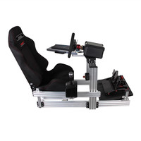 Cockpit de simulation de course automobile en profilés d'aluminium, très demandé, pour jeux de simulation de conduite, avec siège de simulateur de course automobile et fonction VR Direct Driving