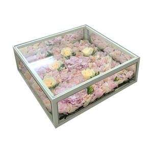 Piste de danse LED pour événements de mariage avec fleurs artificielles, éclairage de scène, miroir infini, piste de danse LED filaire - Product Image 2