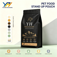 Sachet Doypack Imprimé Personnalisé Étanche et Anti-Poussière pour Aliments pour Animaux de Compagnie, Friandises pour Chats, Collations pour Chiens, Alimentation Animale Domestique