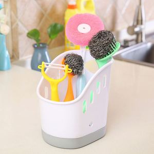 Support de rangement multifonctionnel en plastique à double niveau pour ustensiles, égouttoir à couverts, porte-baguettes, cuillères et fourchettes - Product Image 3