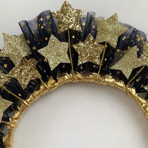 2026 Nouvel An, Ramadan, Remise de diplôme : Baguette étoilée, Étoiles scintillantes, Élastiques à cheveux créatifs, Accessoire de fête - Product Image 3