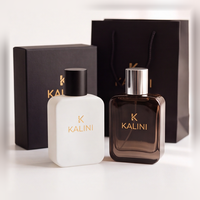Flacon de parfum de luxe 50 ml vide en verre carré, design unique, étiquette personnalisée, parfum de niche, avec boîte – Fournisseur d'usine