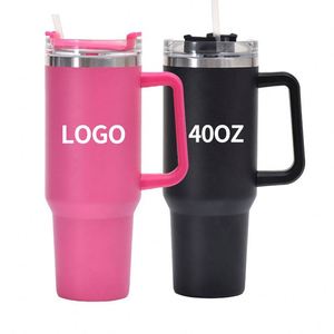 Vaso de Acero Inoxidable de 40 oz para Helado, con Pajita, Portátil, para Auto, de Gran Capacidad, Aislado, Enviado de Fábrica - Product Image 1