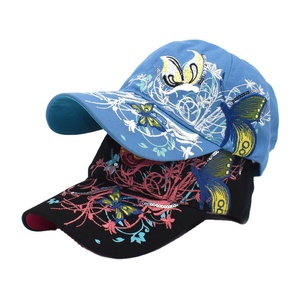 China Embroidered Butterfly Logo Cotton <b>Baseball</b> <b>Cap</b> - Product Image 1