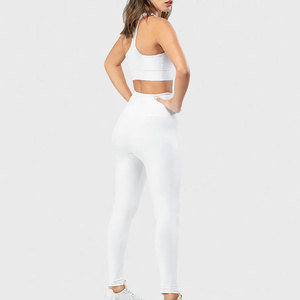 Ensemble de yoga professionnel pour femmes, nouveau design personnalisé avec logo, vente en gros, nouvelle arrivée, respirant, couleur unie - Product Image 5
