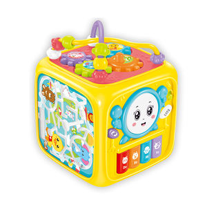 Mainan Kubus Musik Balok Bangunan Populer Mainan Edukasi Hexahedron Bayi Tangan Mengalahkan Drum Di Sekitar Manik-manik Musik Wisdom Kotak Mainan untuk Anak-anak - Product Image 1
