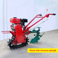 Mini Cultivadora de 170cc con Motor de Gasolina, para Granja/Jardín, con Arado y Azada, con Implementos Agrícolas Multifuncionales