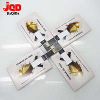 USB Flash Drive Bentuk Kartu Kredit Murah, Kosong, Custom LOGO, Cetak Warna Dua Sisi, untuk Hadiah Promosi