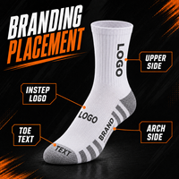 Chaussettes de sport confortables à logo personnalisé, respirantes, à séchage rapide, à rayures sur le bas, chaussettes athlétiques pour hommes, chaussettes de course personnalisées