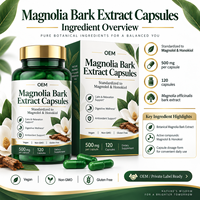 Capsules de Magnolol et Honokiol pour Collections de Bien-être Botanique avec Formule Sans Gluten – Conception Personnalisée, Marque Privée, Fournisseur OEM