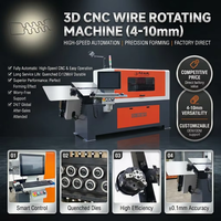 Machine de formage de fil CNC 3D de haute précision pour la fabrication de tiges de levage de chaise de bureau, machine de pliage de fil 3D avec tête de perçage