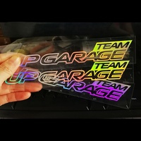 Autocollants holographiques personnalisés découpés à la forme, en vinyle, imperméables pour vitres de voiture, téléphones, ordinateurs portables, tablettes, bouteilles d'eau
