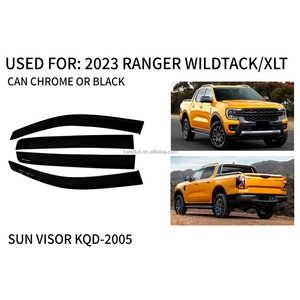 Pare-soleil et déflecteurs de vent noirs pour portières de voiture Ranger T9 – Protection et décoration – Vente chaude - Product Image 2