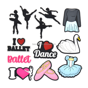 Hot Selling Pvc Balletschoen Bedels Schattig Cartoon Design Nieuwe Groothandel Rubber Klomp Charme Voor Meisjes Dansschoenen Decoraties - Product Image 1