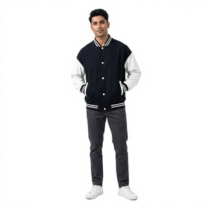 Blouson universitaire unisexe en laine de haute qualité pour homme, style Letterman, avec broderie graphique et imprimé, en polaire, tissu excellent - Product Image 1