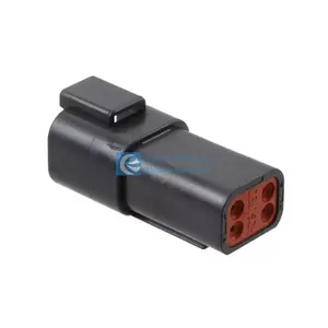 Supplier TE DT04-4P-E004 Rectangular Housings Receptacle 4POS 1734-1390 Connector Free Hanging In-Line Black