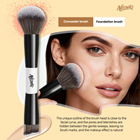 Ensemble de 10 pinceaux de maquillage professionnels NEONIQ avec logo personnalisé, étiquette privée, pinceau pour fond de teint, pinceau pour fards à paupières, pinceau pour le maquillage du visage