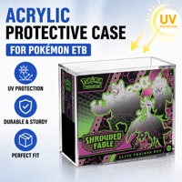 Boîte de présentation en acrylique robuste pour Pokemened Elite Trainer Box ETB Booster Box, fermeture magnétique, aimant puissant, rangement pour collection TCG