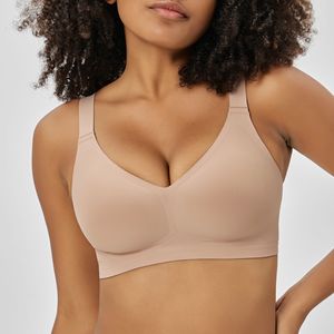 Ropa interior de talla grande para mujer, sin costuras, transpirable, Copa fija, una pieza, barra de gelatina fina, bralettes suaves para niña - Product Image 1