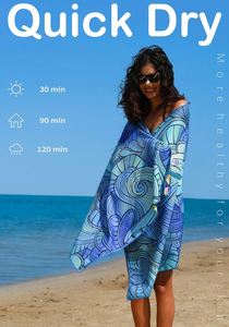 Modern Design Printing Customized Rectangle Extra <b>Large</b> Water Super Absorbent Sand Proof Striped Beach Towels - Product Image 4