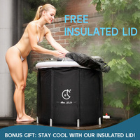 Baignoire à glace gonflable en PVC portable pour athlètes adultes, bain de récupération à l'eau froide