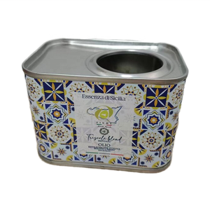 250ml 1L 2L 3L 5L hình chữ nhật dầu ô liu dầu óc chó vuông thực phẩm dầu thiếc lon tròn kim loại có thể cho dầu ô liu - Product Image 3