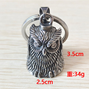 Búho Ángel alas Virgen María motocicleta guardián campana llavero colgante hombres montar amuleto exorcismo joyería buena suerte en la carretera - Product Image 5