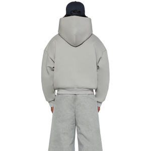 Fabrication de sweat-shirts en molleton français lourd et vieilli, 80% polyester, 20% coton, 350 g/m², vierge, personnalisable, pour homme, fermeture éclair, surdimensionné, ample, automne - Product Image 3