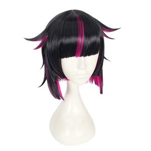 Alta calidad 35cm corto negro y rosa mezclado Twisted <span class=keywords><strong>Wonderland</strong></span> Anime Lilia Vanrouge peluca sintética Anime Cosplay pelucas - Product Image 6