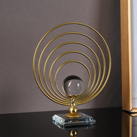 Ornements de décoration créatifs en métal et boule de cristal pour salon, chambre, bureau, maison - Collection Advanced Sense Niche