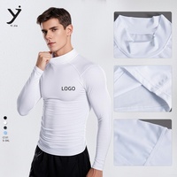 Couche de base à manches longues à séchage rapide pour hommes pour les jeux de balle de fitness, la course et l'entraînement