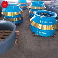 Pièces de concasseur à cône Terex Trio TC1000 TC1150 TC1300  TC36 TC51, doublure de bol concave