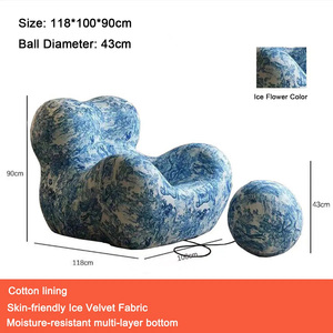 Sillón Individual Moderno de Lujo para Apartamento, Sala de Estar, Dormitorio, Cómodo, Compacto, Instalación Gratuita, Relleno de Esponja, Tapizado en Tela - Product Image 3